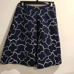 Pink Tartan Navy and White pattern skirt w/pockets